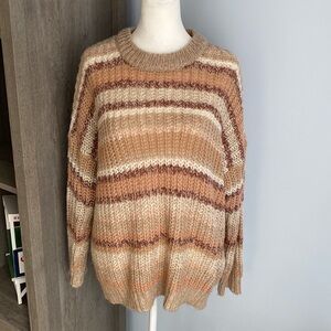 NWT AEO oversized, loose knit, striped sweater. Size XS.